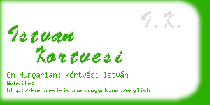 istvan kortvesi business card