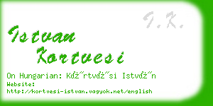 istvan kortvesi business card